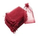 thumbnail image 5 of 100x Bolsas De Organza Reutilizables Para Bodas, Cumpleaños, Regalos De Fiesta, Bolsas De Regalo De Navidad, Color Rojo, 5 of 5