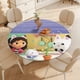 thumbnail image 4 of La casa de muñecas de Gabby-theme Fitted Round Tablecloths Elastic Edged Table Covers Waterproof Table Cloth for Kitchen Holiday Party Tables Decor 120cm, 4 of 6