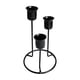 thumbnail image 2 of Portavelas Cónicos Candelabro De Metal De 3 Brazos Para Mesa Negro, 2 of 5