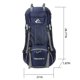 thumbnail image 2 of Mochila Bseash impermeable de 60 litros para senderismo y acampada con funda para lluvia, 2 of 9