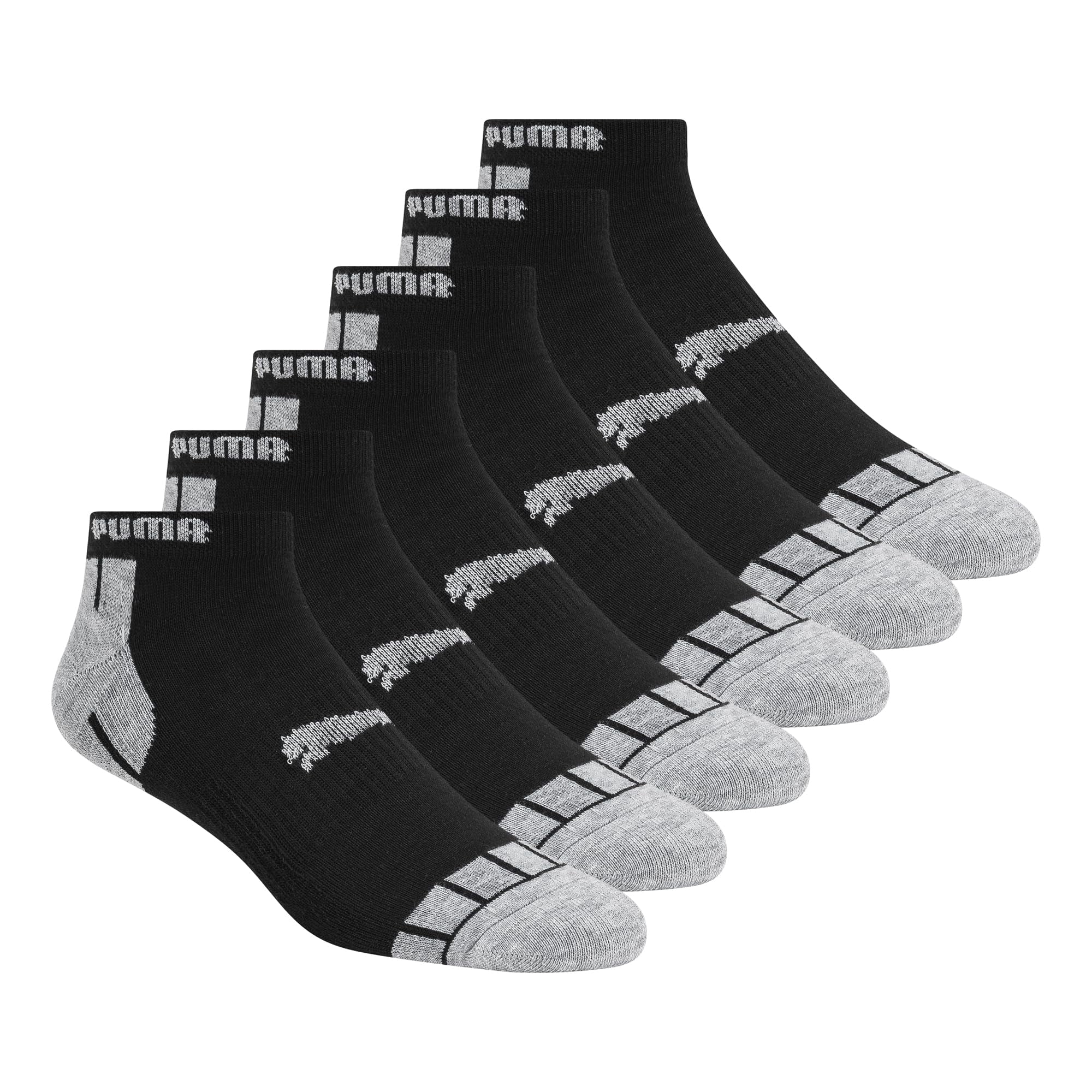 Calcetines Puma Low Cut Para Hombre, 6 Unidades, Color Negro, Tallas 10-13