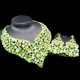 thumbnail image 3 of 2 Pzas Conjuntos de Joyería para Mujer Joyería de Cristal Verde para Mujer Collar y Aretes Brillantes Compromiso Boda Conjuntos de Joyería para Novias Dama de Honor, 3 of 7