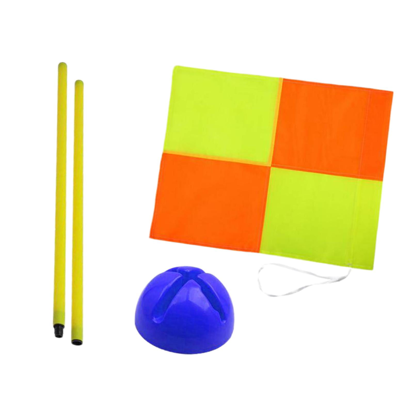 Magideal - Bandera De Esquina De Fútbol, Equipo De Campo, Bandera De Deportes De Entrenamiento Versátil, Bandera De Esquina De Campo De Fútbol Para Adultos Y Niñ Poste De 1m Con Base Azul.