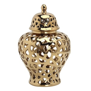 Magideal - Tarro De Jengibre De Cerámica, Tarros De Almacenamiento Huecos Con Tapa, Universal Retro, Jarrón De Cerámica, Adornos De Almacenamiento