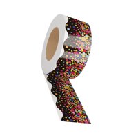 Magideal - Borde Para Tablón De Anuncios Ribete Autoadhesivo Adorno De Puntos Decoración De Pared Con Patrón Atractivo Para Un Estilo Divertido Adecuado Para Gua Negro