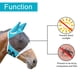 thumbnail image 3 of Máscara de mosca de caballo equino de malla fina con orejas 60% de protección UV (completa, teal M) - Máscara transpirable, ligera, 3 of 3