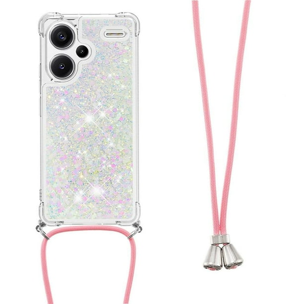Funda FOXDOCK para Xiaomi Redmi Note 13 Pro Plus con Cuerda Ajustable, Brillo Líquido, Protección Antigolpes y Lente – Ideal para Regalo