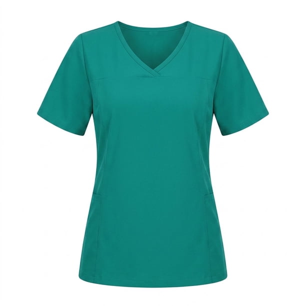 Delantal Mujer tela elasticada. Verde Turquesa