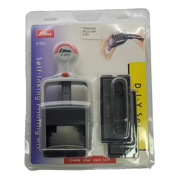 Imprentilla Sello Shiny e-923 Tinta Negra Exterior Gris Automático Negro