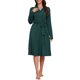 thumbnail image 2 of INSPIRE CHIC Bata de Mujer Manga Larga Pijama Cubre Traje de Baño Batas Largas Lazo a Juego Después de la Ducha Playa Casual Ropa de Descanso Suave Bata de Dormir M Verde, 2 of 6