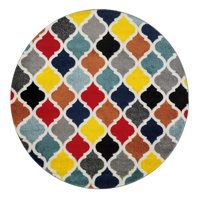 Modalfo - Alfombra Redonda Florida Multicolor 160 X 160 Cm