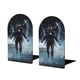 thumbnail image 1 of Iron Man Sujetalibros decorativos temáticos, tope para estantería con base antideslizante, uso dual para hogar y oficina - 2 piezas, 1 of 6