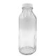 thumbnail image 2 of Botella de vidrio para leche The Dairy Shoppe, 1 litro con tapa, paquete de 4 unidades, 2 of 3