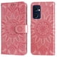 thumbnail image 1 of Funda tipo cartera FOXDOCK para OPPO Find X5 Lite , diseño girasol en relieve, cuero PU, cierre magnético, soporte y tarjetero, 1 of 5