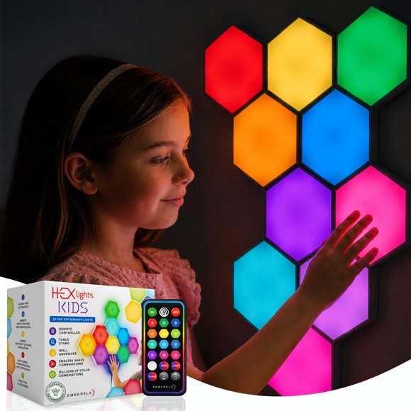 Luces LED Emberela HEXlights 10 unidades con paneles táctiles sensoriales