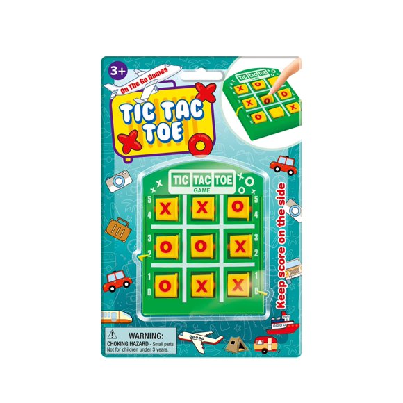 Juego portátil Tic Tac Toe Playmaker, tamaño de viaje, clásico