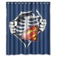 thumbnail image 1 of Cortina de ducha de Superman, juego de cortina de baño con ganchos, tamaño 60 x 72 pulgadas, 1 of 3