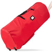Handy Laundry - Bolsa De Almacenamiento Para Árbol De Navidad, Práctica, Enrollable, 9 Pies, Roja