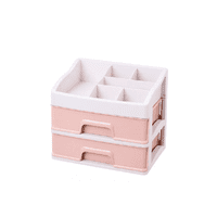 Genérico - Organizador De Cosméticos Con 2 Cajones Para Maquillaje, Color Transparente