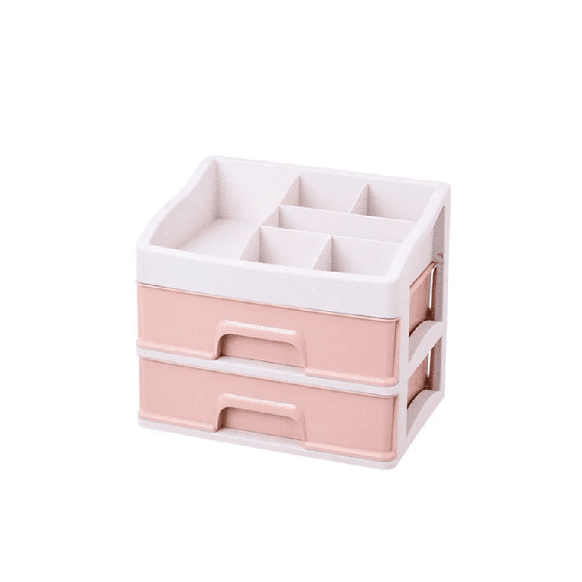 Genérico - Organizador De Cosméticos Con 2 Cajones Para Maquillaje, Color Transparente