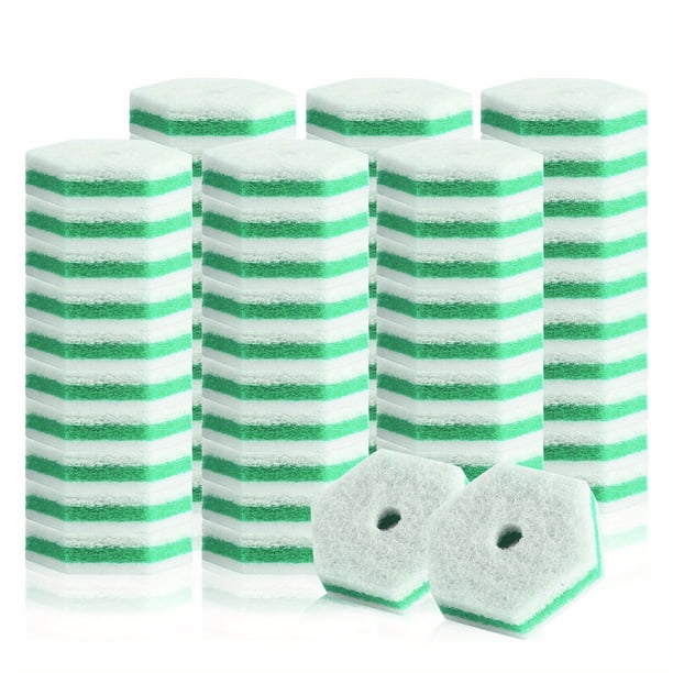40/60pcs Green Thick High-definition Cleaning Power Disposable Toilet Cleaning Brushes Heads, Matched With Different Toilet Brush Handles, Brush Heads, Household Cleaning Supplies