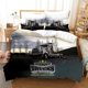 thumbnail image 1 of Trucks Printed Quilt Duvet Cover Set Bedclothes Doona Cover Queen Bedding3-Piece Bedding Set, 1 of 5