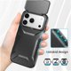 thumbnail image 5 of Funda Resistente para iPhone 17 Pro con Tapa Deslizante y Protección Militar Negro, 5 of 6