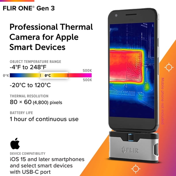 Cámara termográfica FLIR ONE Gen 3 para iOS con USB-C | Lider