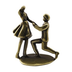 Bothyi - Mini Pareja Estatua Ornamento Boda Pareja Artesanía Miniatura Propuesta Estatuilla