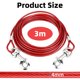 thumbnail image 3 of Cable de amarre para perros CtopoGo de 3 m (10 pies), cable de amarre para mascotas, cable de amarre para perros de hasta 57 kg (125 lb), apto para todas las razas, 3 of 6