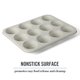 thumbnail image 3 of Molde para muffins Martha Stewart de 12 cavidades, gris frío, antiadherente, 3 of 7