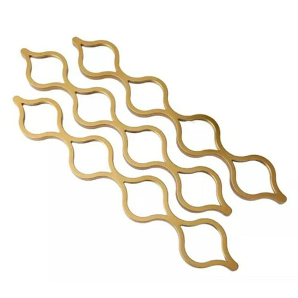 Set 3 Espejos de Ondas Alargadas Doradas Taller Sin Fronteras