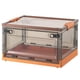 thumbnail image 1 of Caja De Almacenamiento Plegable Multiusos Caja De Almacenamiento Apilable Para CD Marrón Naranja, 1 of 5