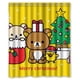 thumbnail image 1 of Cortina de ducha navideña Rilakkuma con ganchos (60 x 72 pulgadas), 1 of 3