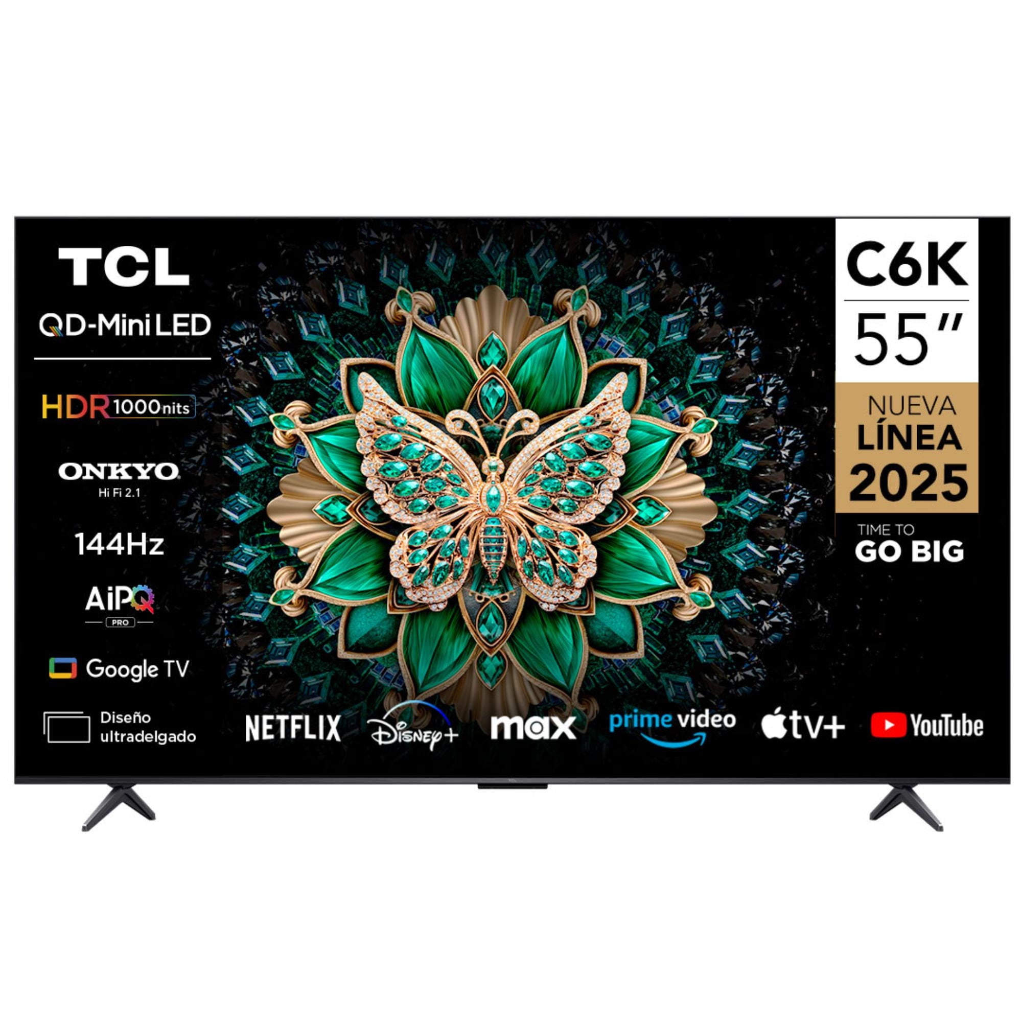 Televisor 55"" Miniled 4K Uhd 55C6K Tcl