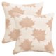 thumbnail image 1 of REGALWOVEN Paquete de 2 Fundas Decorativas de Almohada con Diseño de Hoja de Arce Jacquard Fundas de Cojín Suaves para Sofá Sala de Estar Rosa 18" x 18", 1 of 7