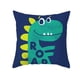 thumbnail image 1 of Funda Cojin 45x45 InfantilDinosaurio Turquesa Azul Lino Poly azul, 1 of 4