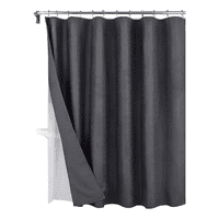 Cortina Baño Belug Ducha Casatua Con Iman Y Forro Gris