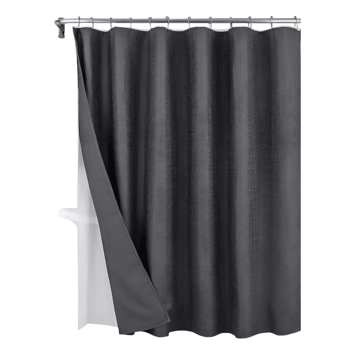 Cortina Baño Belug Ducha Casatua Con Iman Y Forro Gris