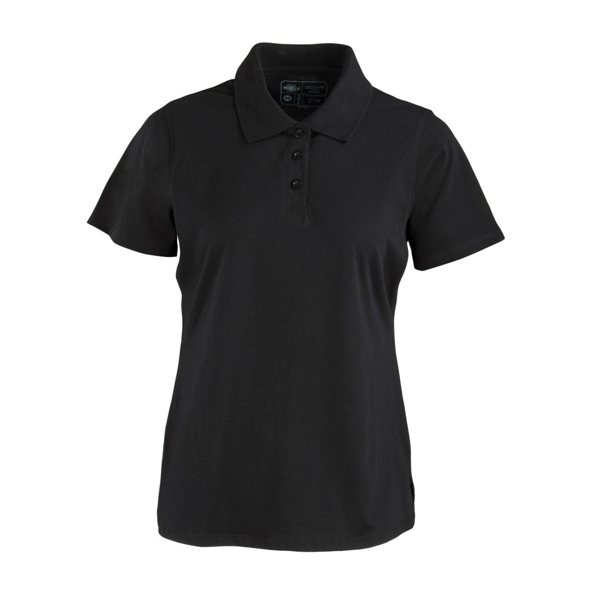 T-world - Polera Polo Dryfresh Smooth 60% Algodón Manga Corta Mujer Negro