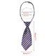 thumbnail image 2 of INSPIRE CHIC Lindo Uniforme Corbata Pre-anudada Rayada Corbatas Cortas para Mujeres Escuela Casual Talla Única Índigo Cian Oro, 2 of 6