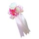 thumbnail image 3 of flor de seda artificial del coche de la boda y kit de decoración del partido de la cinta rosa, 3 of 5