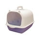 thumbnail image 5 of Inodoro Cerrado Y Cubierto Para Gatos, Antisalpicaduras, Duradero, Caja De Arena Para Gatos Con Capucha, Color Violeta Y Blanco, 5 of 5