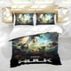 thumbnail image 5 of Hulk Conjunto de sábanas temático, trío de piezas, cómodo y amigable con la piel, diseño único, regalo de decoración para el hogar para familiares, amigos y fans, 90 cm * 190 cm, 5 of 6