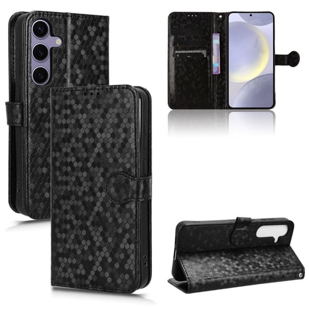 Funda Cartera Lunares Samsung Galaxy S26 Pro con Tarjetero, Correa y Soporte Negro