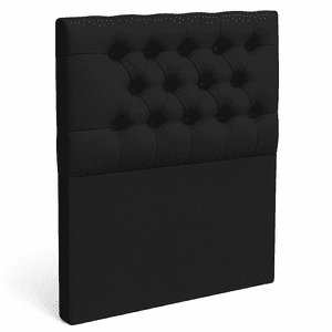 Ethan Desing - Respaldo De Cama 1.5 Plazas Negro Capitone