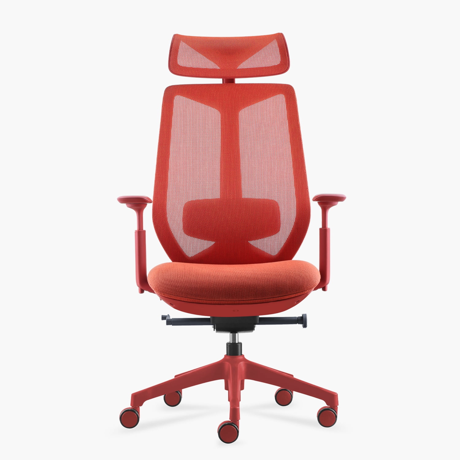 Form Office - Silla Oficina Eve Con Cabecero Rojo