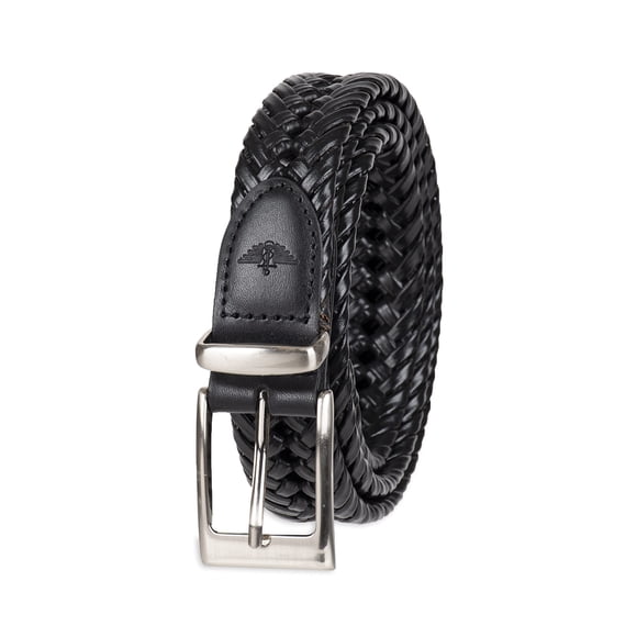 Cinturón trenzado Dockers Black Lace para hombre talla M (34-36)