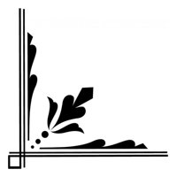 Rienda Libre Graphics - Decomural Floral Line Border Corner Ws-17245
