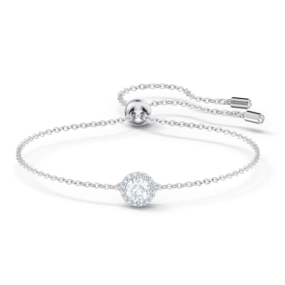 Pulsera Swarovski Una Angelic con cristales transparentes chapada en rodio